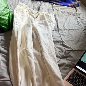 White cargo pants